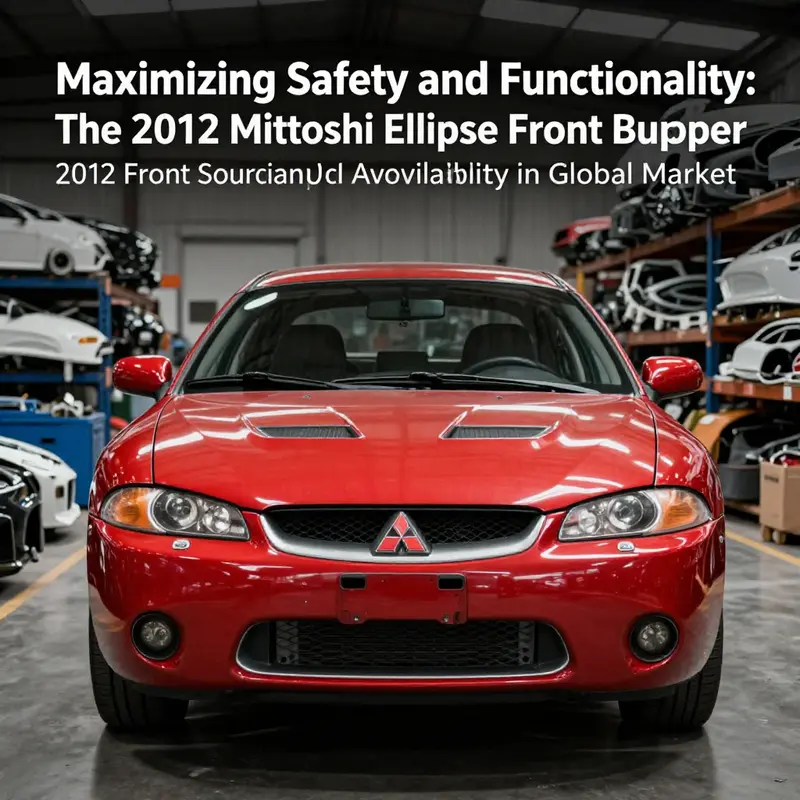 Front view highlighting the design intricacies of the 2012 Mitsubishi Eclipse front bumper.