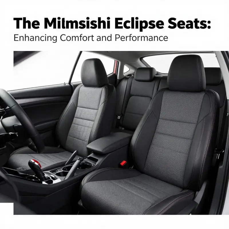 Sporty Mitsubishi Eclipse with enhanced seats reflecting both OEM and aftermarket choices.