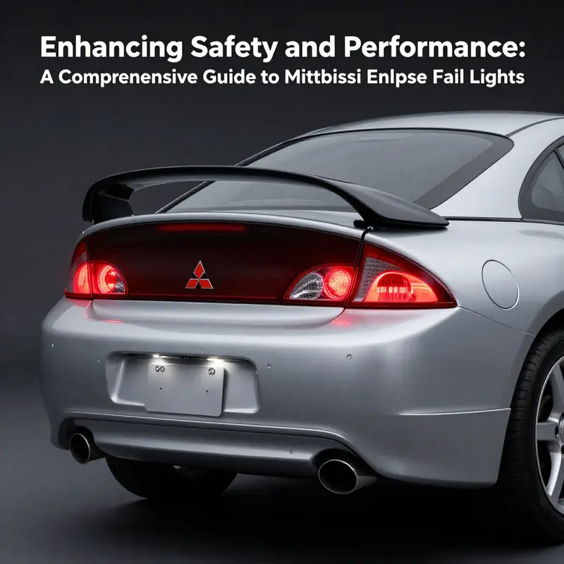 Mitsubishi Eclipse tail lights in use, demonstrating their safety functions during night driving.