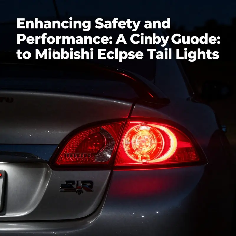 Mitsubishi Eclipse tail lights in use, demonstrating their safety functions during night driving.