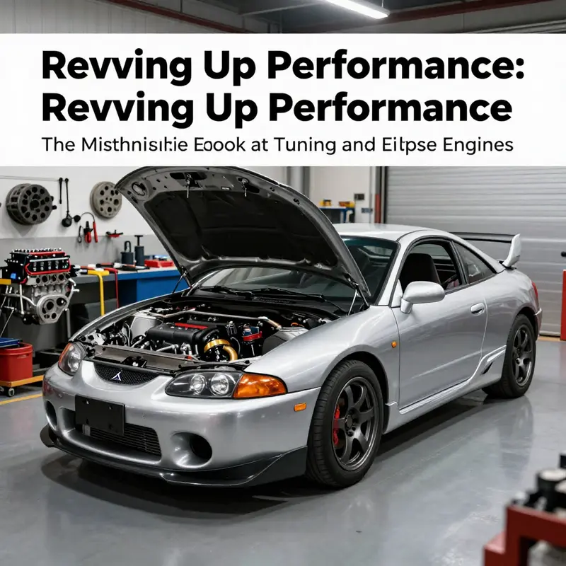 Infographic showing the evolution of Mitsubishi Eclipse engines.