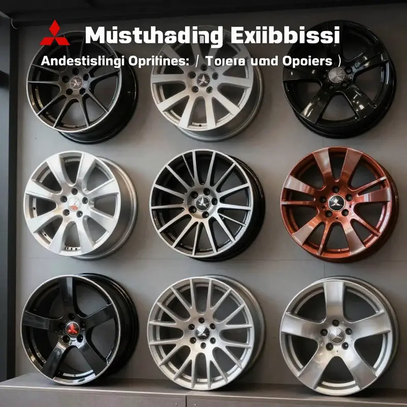 A variety of Mitsubishi Eclipse wheels showcasing different types and options available for customization.