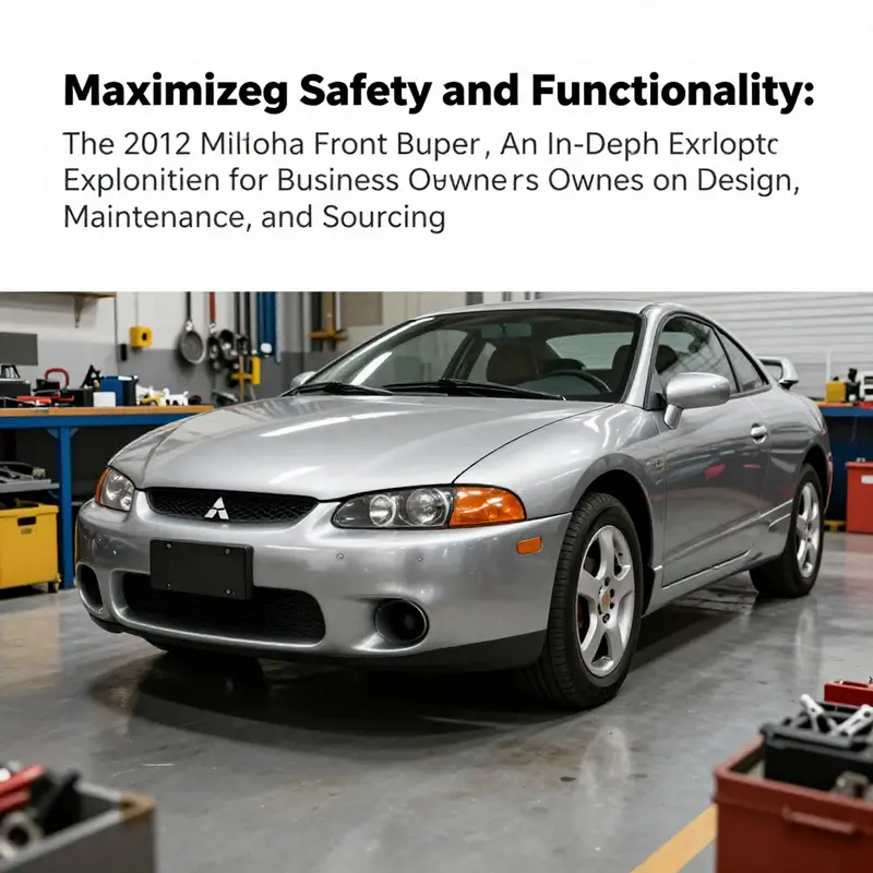 A 2012 Mitsubishi Eclipse parked in a workshop setting, surrounded by automotive tools and parts.
