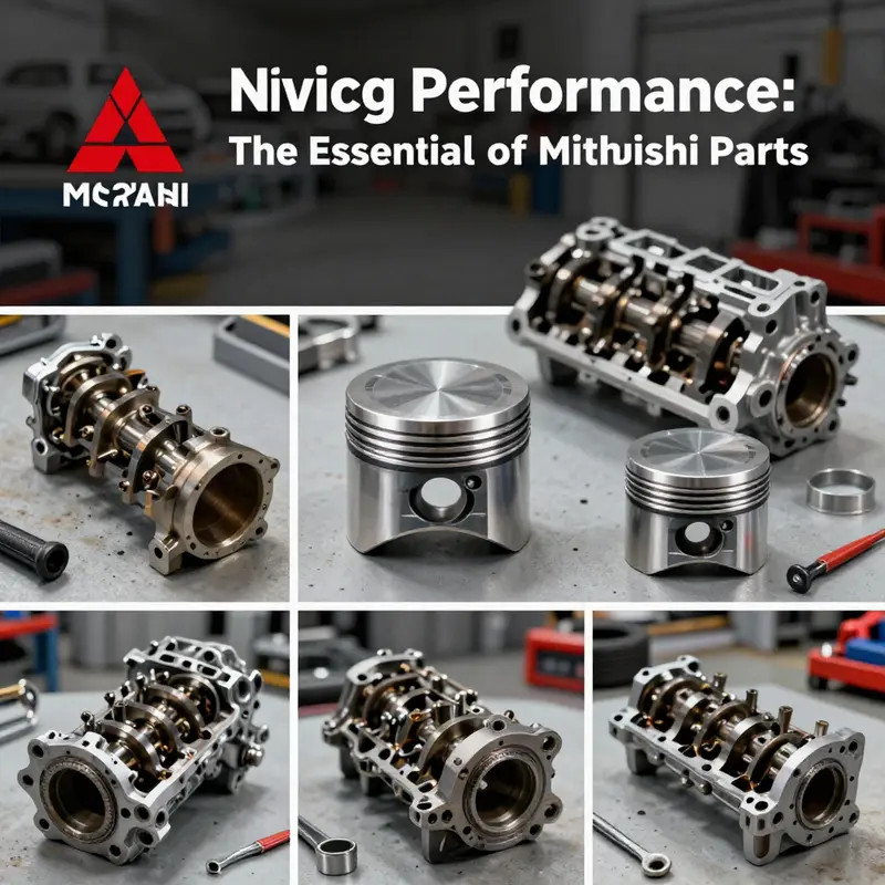 A selection of essential Mitsubishi engine parts showcasing their significance in optimizing vehicle performance.