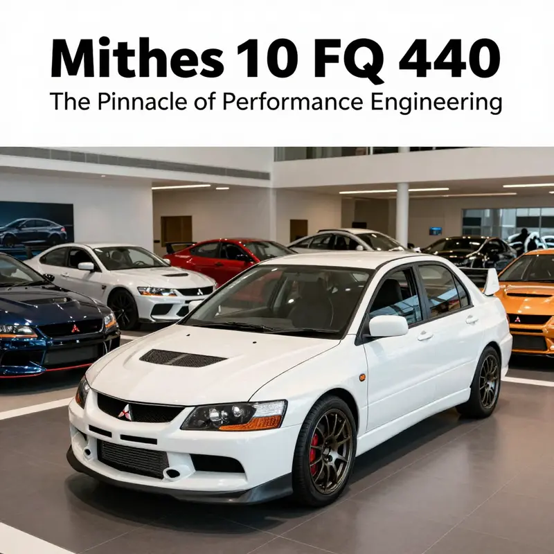 The Mitsubishi Evo 10 FQ 440 demonstrates its incredible acceleration and speed on the track.