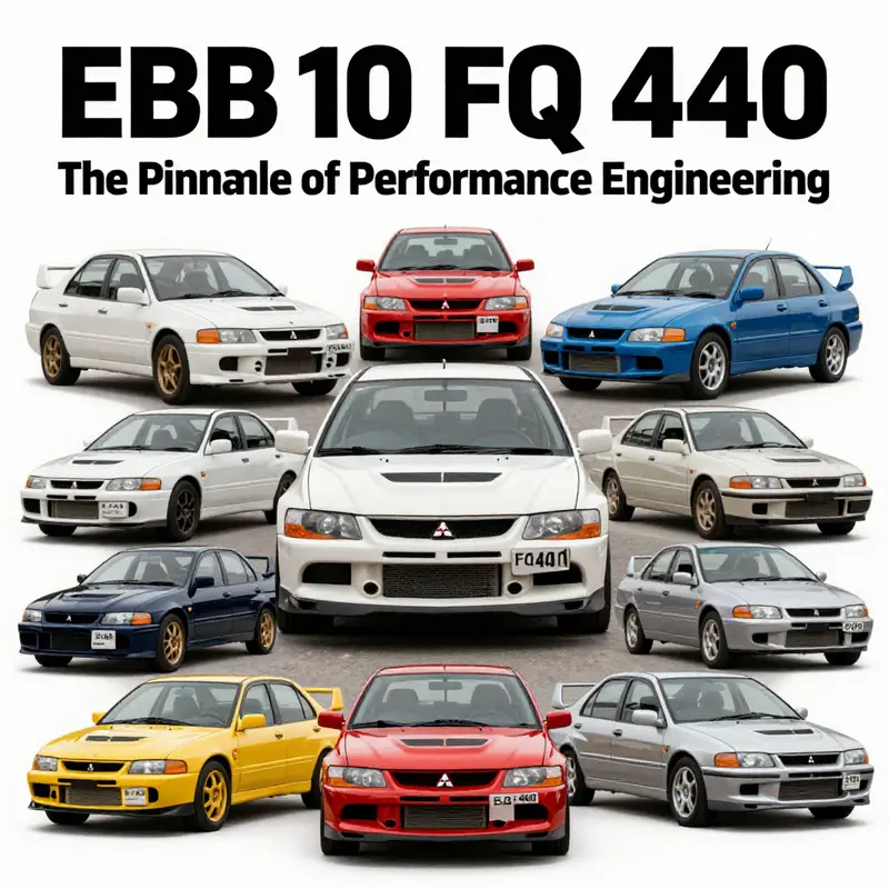 The Mitsubishi Evo 10 FQ 440 demonstrates its incredible acceleration and speed on the track.