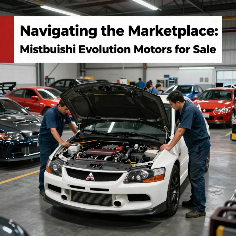 Various Mitsubishi Evolution motors can be found on online marketplaces, showcasing availability for business buyers.