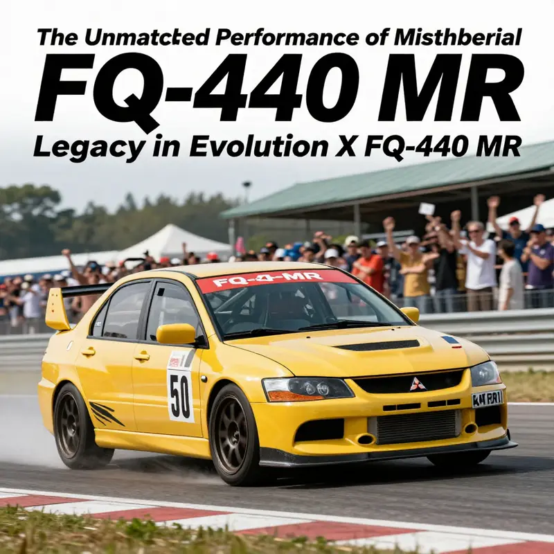 The Mitsubishi Evolution X FQ-440 MR demonstrating its impressive performance on a scenic road.