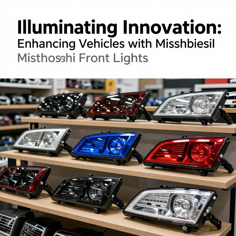 A variety of front light components showcasing the advanced technology in Mitsubishi vehicles.