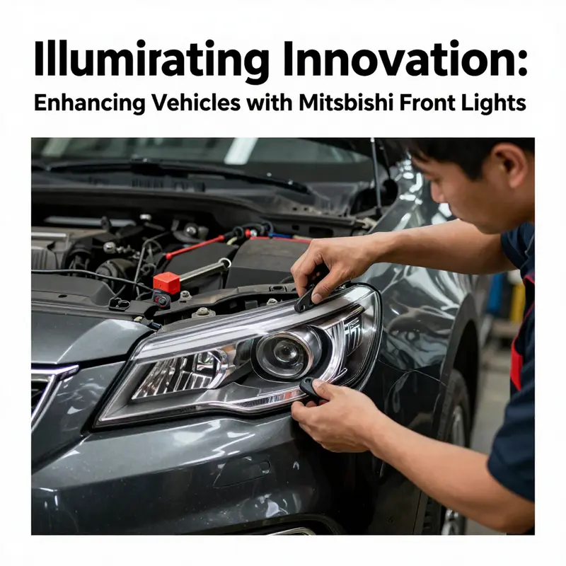 A variety of front light components showcasing the advanced technology in Mitsubishi vehicles.