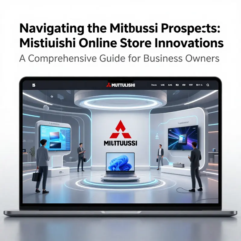 A glimpse of the Mitsubishi online store highlighting product categories.