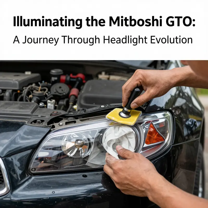 The transformation of Mitsubishi GTO headlights from the iconic pop-up style to a modern fixed design.