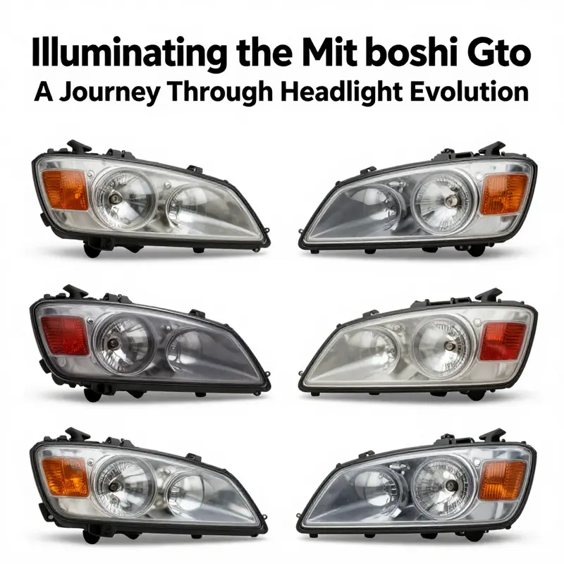 The transformation of Mitsubishi GTO headlights from the iconic pop-up style to a modern fixed design.