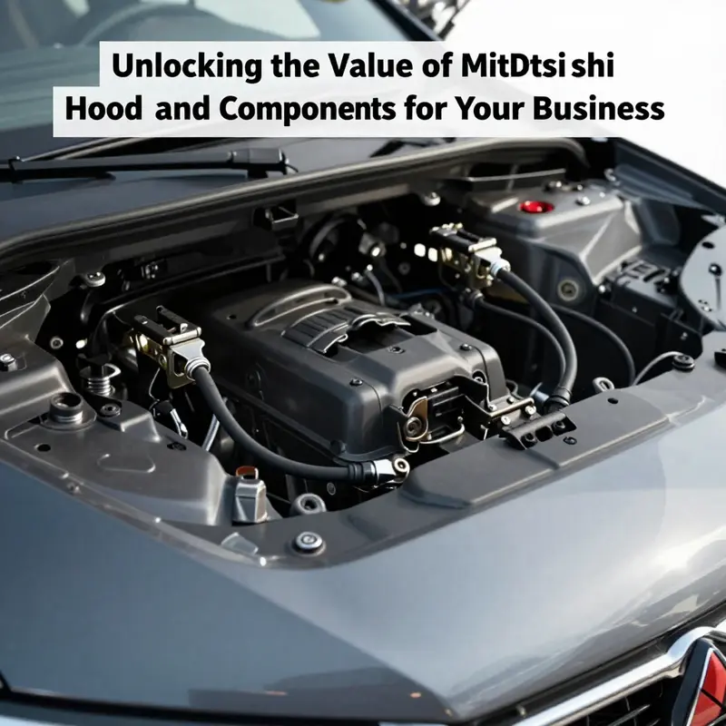 An exploded view illustrating key components of Mitsubishi hoods, emphasizing their engineering precision.