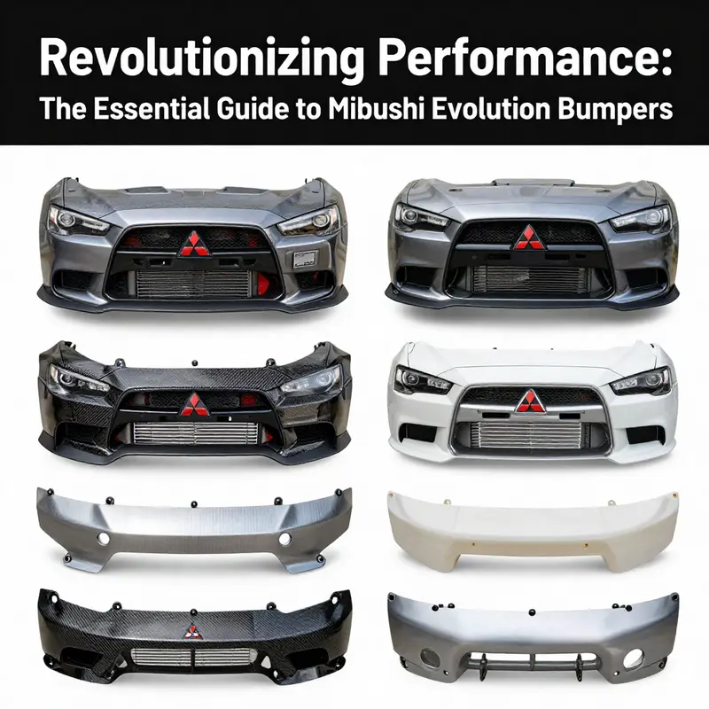 Front view of a Mitsubishi Lancer Evolution illustrating the intricacies of its performance-enhancing bumper design.