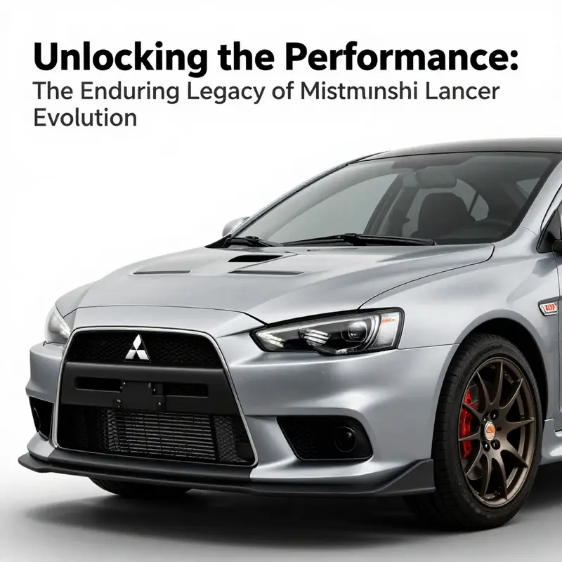 The Mitsubishi Lancer Evolution’s distinctive design reflects its high-performance capabilities.