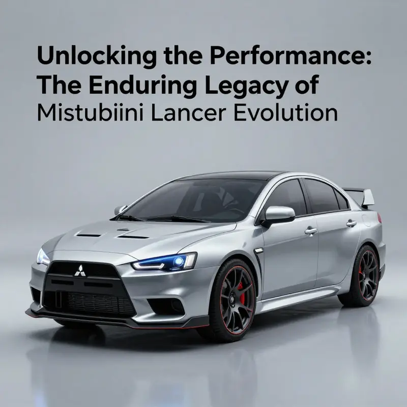 The Mitsubishi Lancer Evolution’s distinctive design reflects its high-performance capabilities.