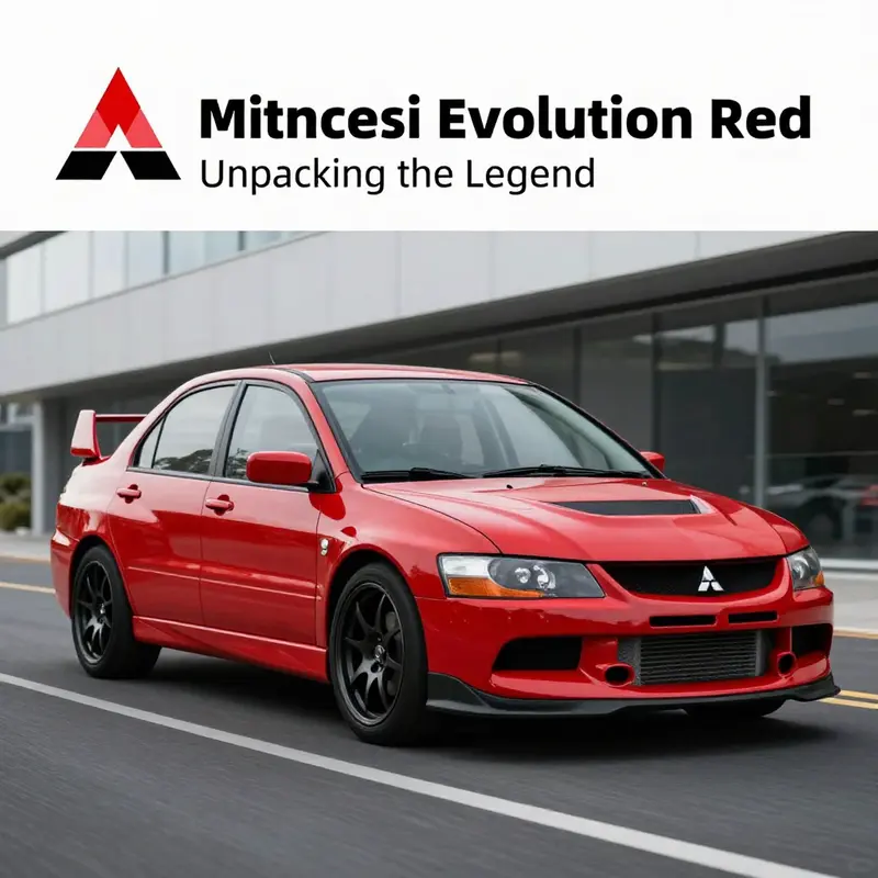 Vibrant red Mitsubishi Lancer Evolution showcasing the unique color options available in its series.