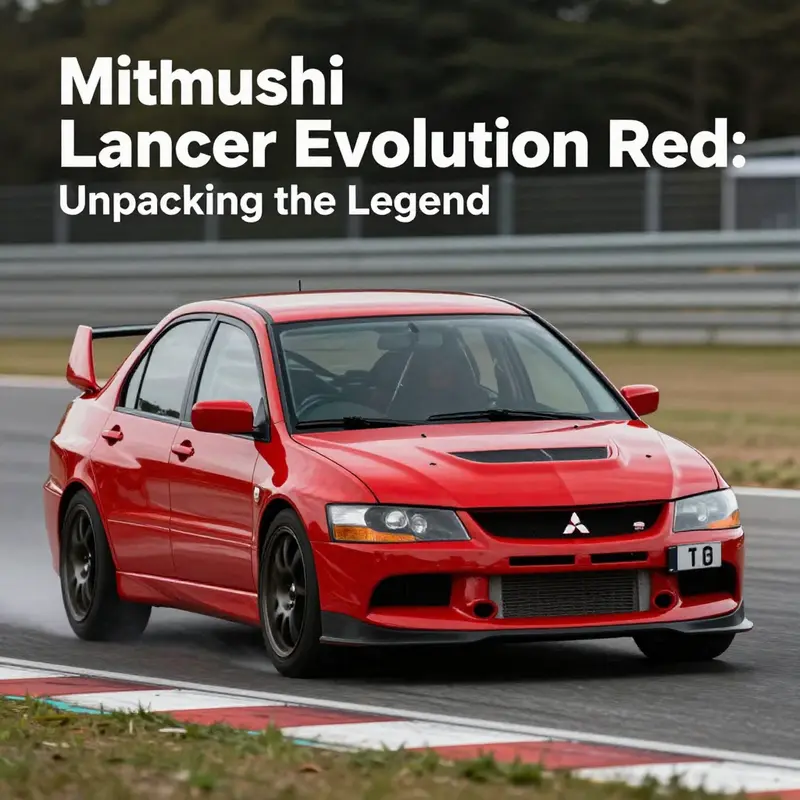 Vibrant red Mitsubishi Lancer Evolution showcasing the unique color options available in its series.