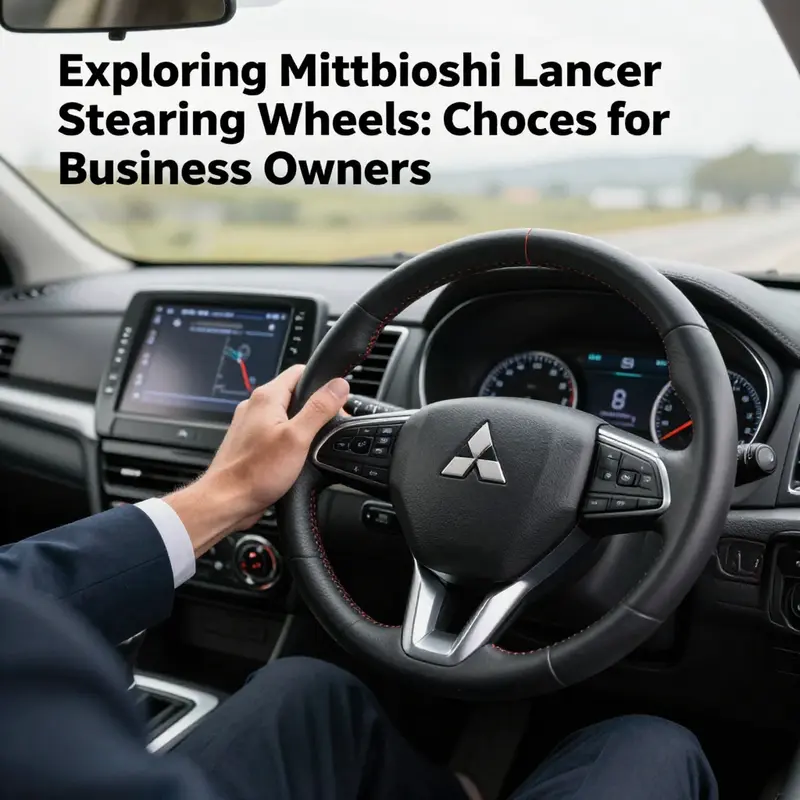 An overview of various Mitsubishi Lancer steering wheel types, illustrating their features and materials.