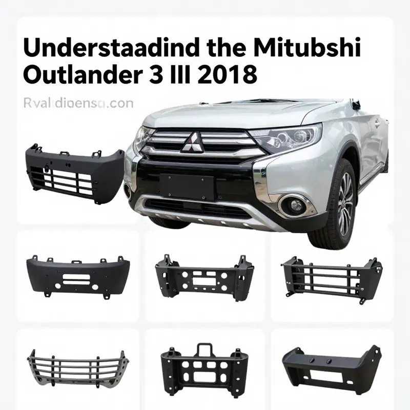 Detailing the high-impact ABS and TPO materials used in the Outlander III front bumper.