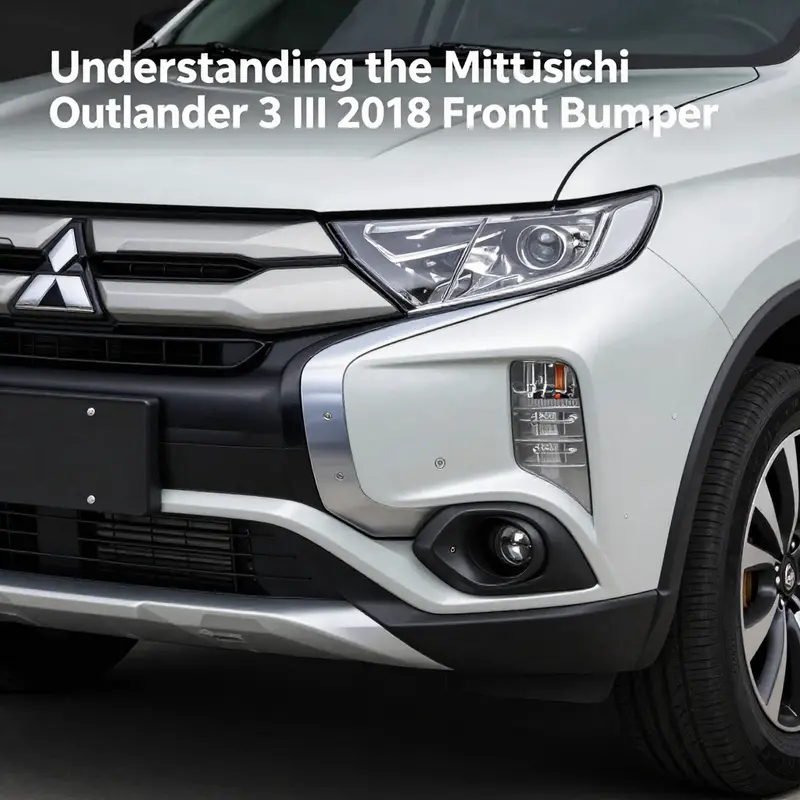 Detailing the high-impact ABS and TPO materials used in the Outlander III front bumper.