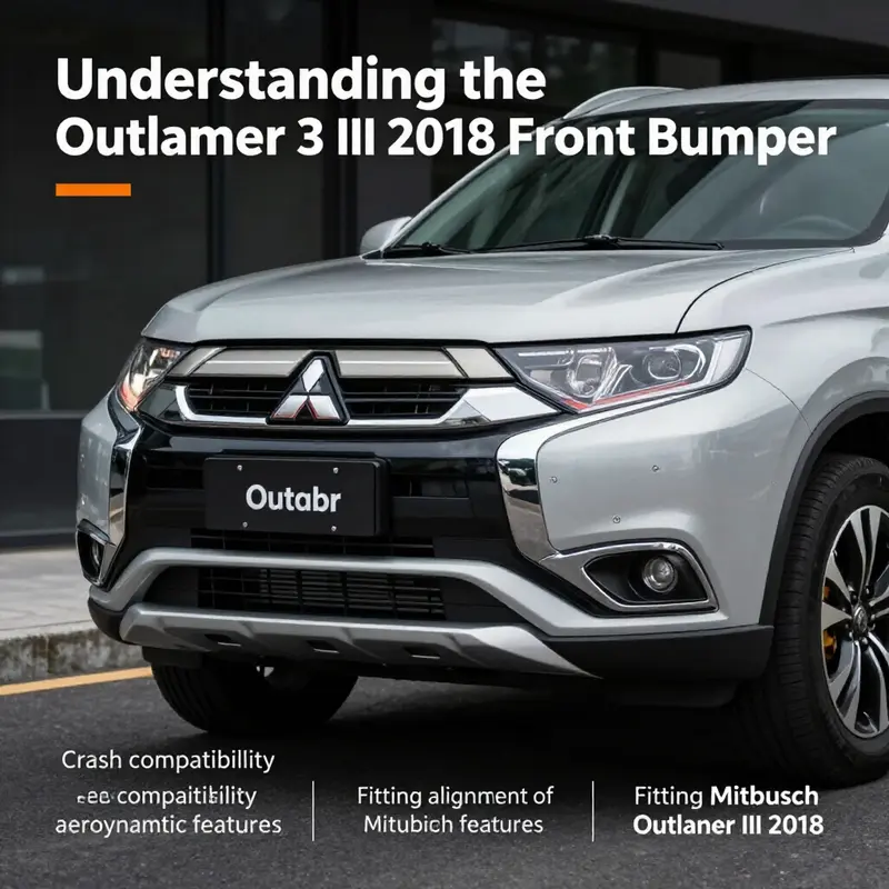 Detailing the high-impact ABS and TPO materials used in the Outlander III front bumper.