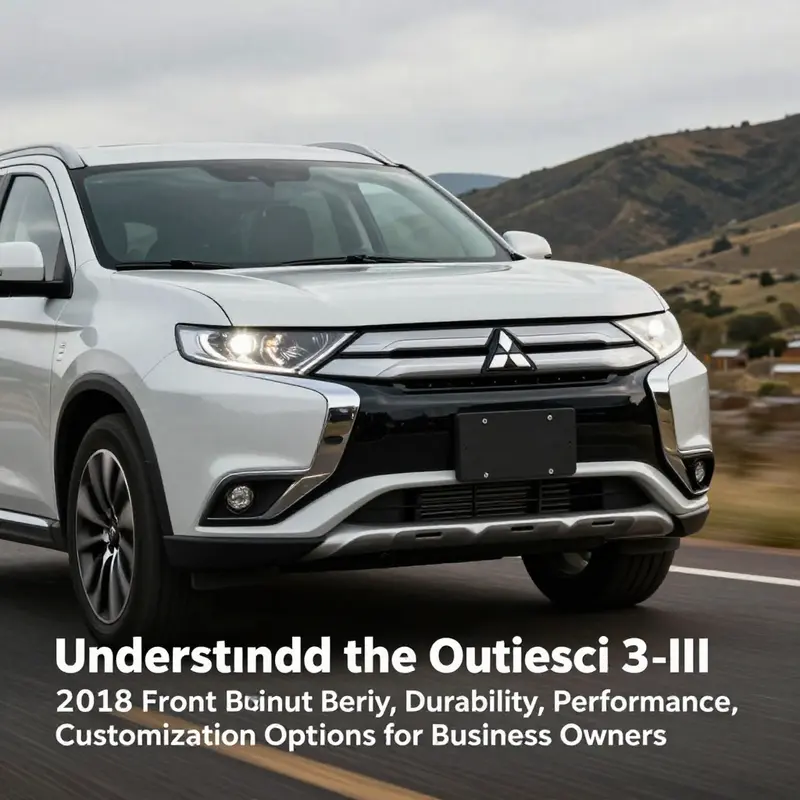 Mitsubishi Outlander III 2018 driving through scenic terrain, displaying its stylish front bumper.