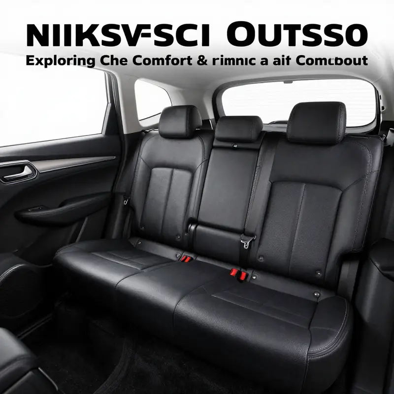 Comfortable and stylish design of the Mitsubishi Outlander back seat.