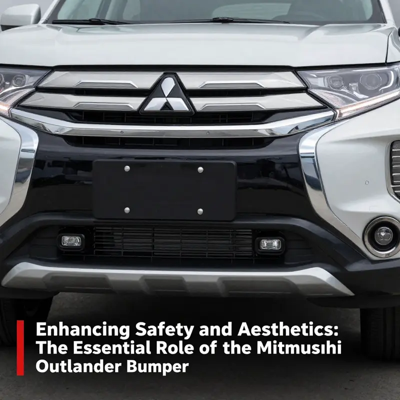 Detailing the structural and material characteristics of the Mitsubishi Outlander bumper.