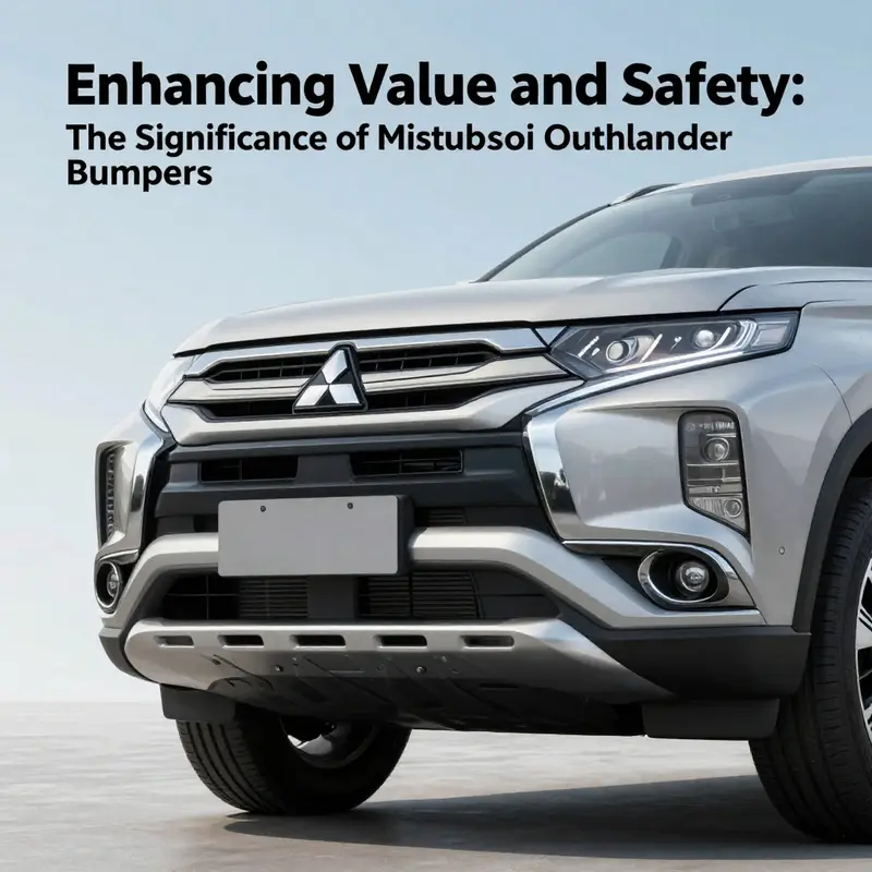 The sophisticated design elements of the Mitsubishi Outlander bumper, showcasing both aesthetics and functionality.