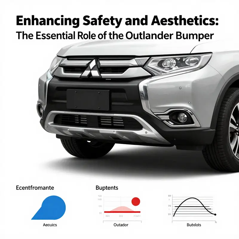 Detailing the structural and material characteristics of the Mitsubishi Outlander bumper.