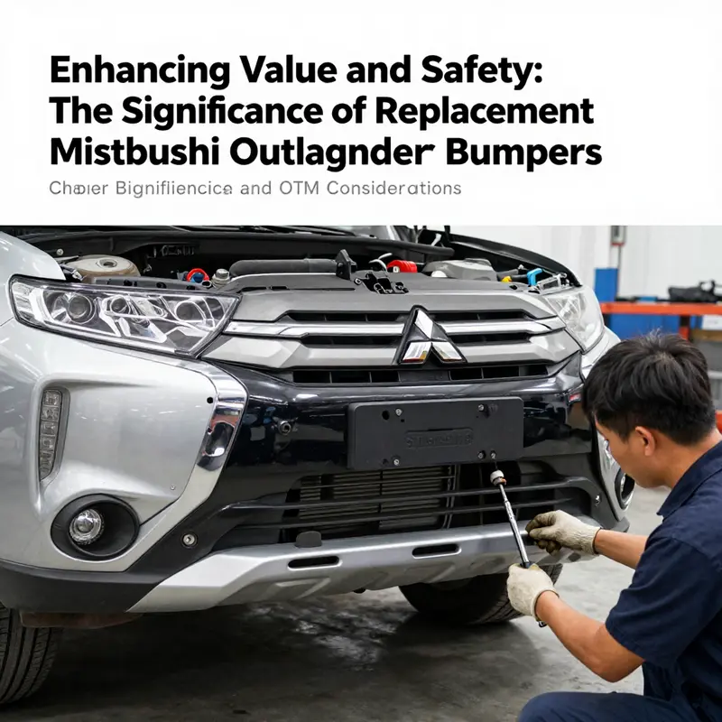 The sophisticated design elements of the Mitsubishi Outlander bumper, showcasing both aesthetics and functionality.