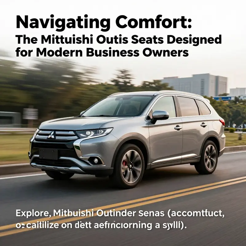 Mitsubishi Outlander displayed in an urban setting, highlighting its stylish design and features suited for business owners.