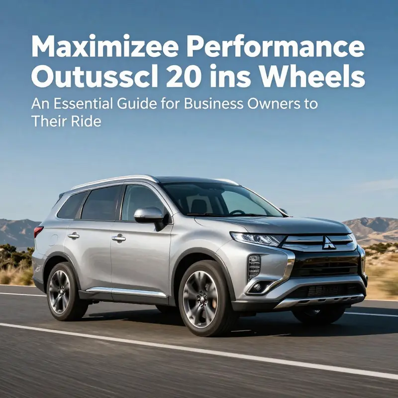 A Mitsubishi Outlander maneuvering on a road, highlighting the aesthetic and functional benefits of equipped 20-inch wheels.