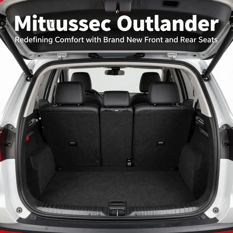 The Mitsubishi Outlander’s front seats with advanced lumbar support and stylish synthetic leather.