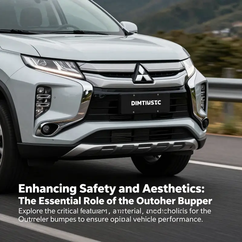 Mitsubishi Outlander on a scenic road, emphasizing its outer design and safety features.