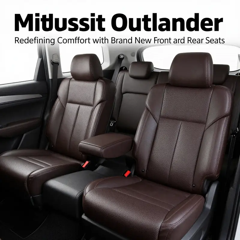 The Mitsubishi Outlander’s front seats with advanced lumbar support and stylish synthetic leather.
