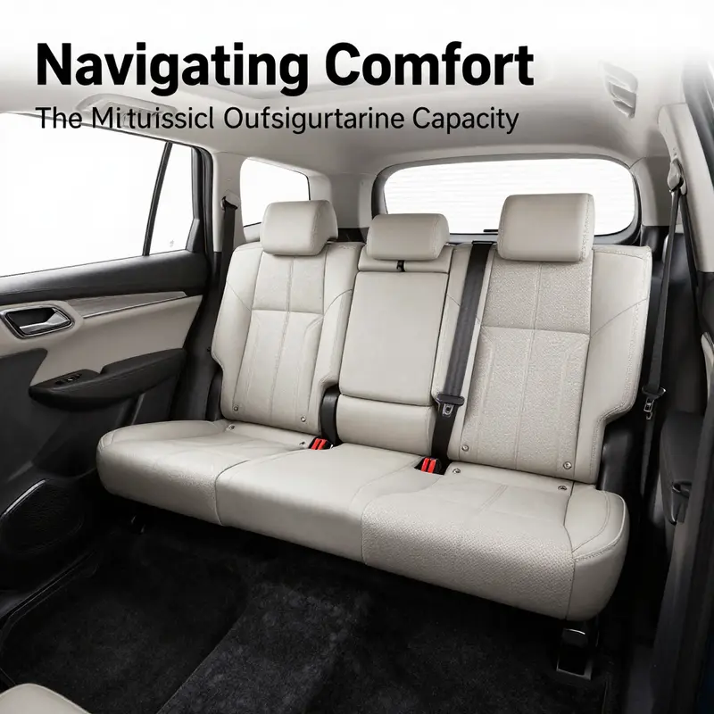 The versatile seating configuration of the Mitsubishi Outlander, accommodating up to seven passengers.