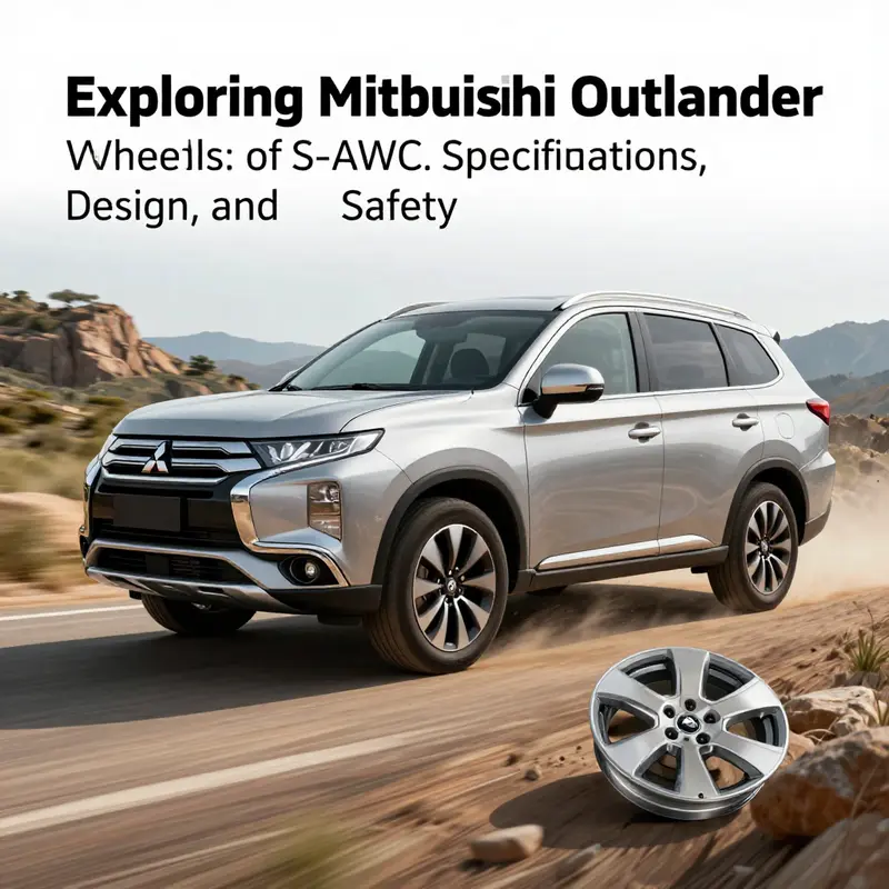 A detailed look at the various specifications of Mitsubishi Outlander wheels, highlighting sizes and materials.