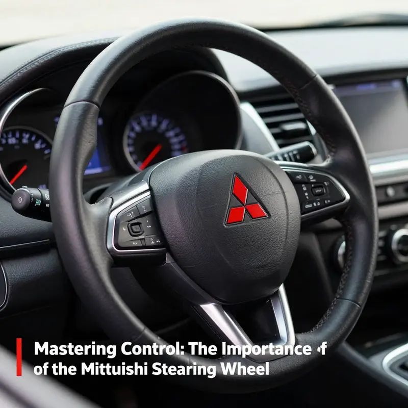 The craftsmanship behind the Mitsubishi steering wheel, highlighting premium materials and ergonomic design.