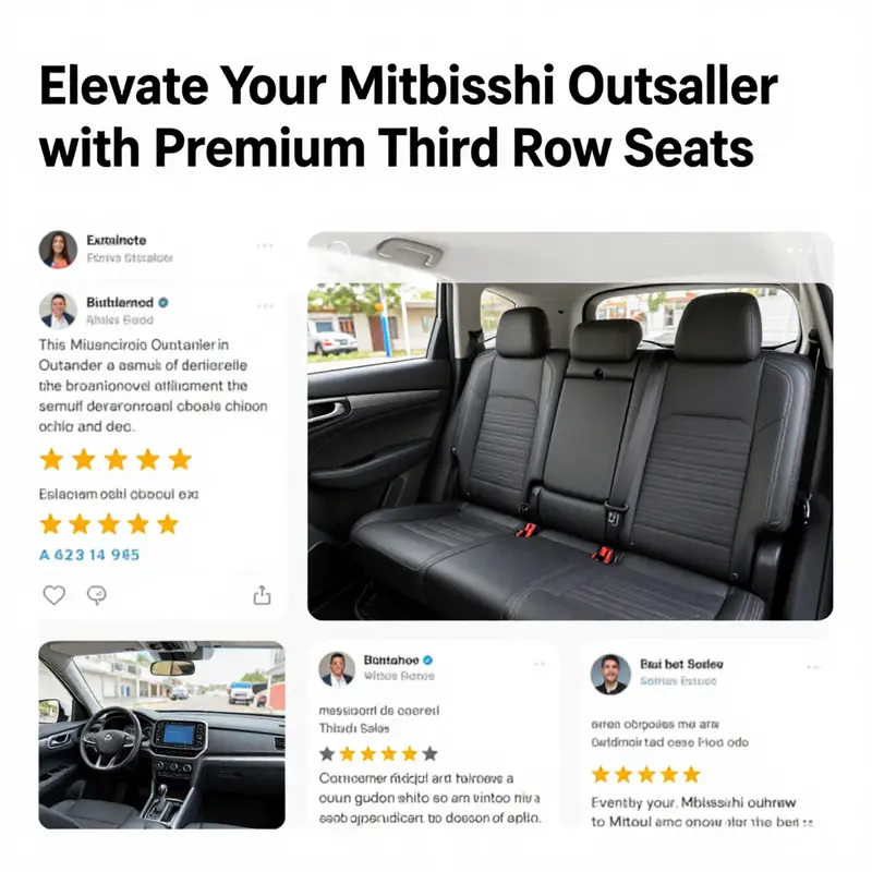 Showing the elegance and quality of genuine OEM third row seats available for the Mitsubishi Outlander.