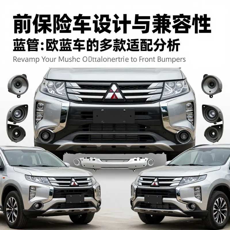 Different designs of Mitsubishi Outlander front bumpers showcasing compatibility across multiple models.