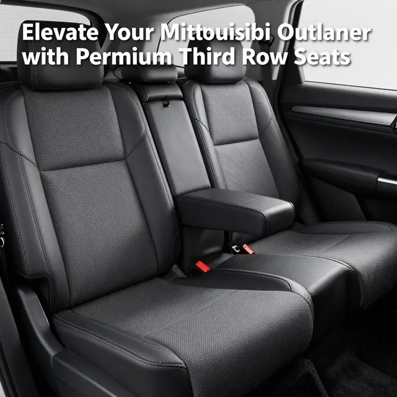 Showing the elegance and quality of genuine OEM third row seats available for the Mitsubishi Outlander.
