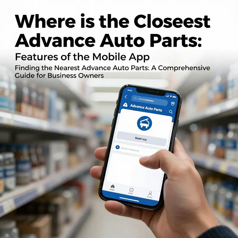 Screenshot of Advance Auto Parts Store Locator for easy access to the nearest location.