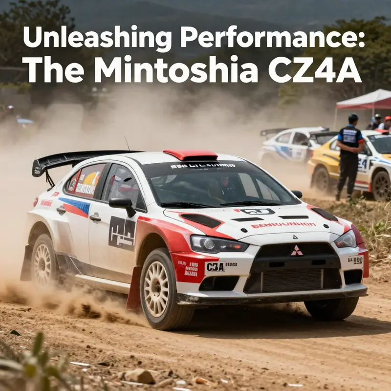 Mitsubishi CZ4A demonstrating its exceptional handling and speed on the racetrack.