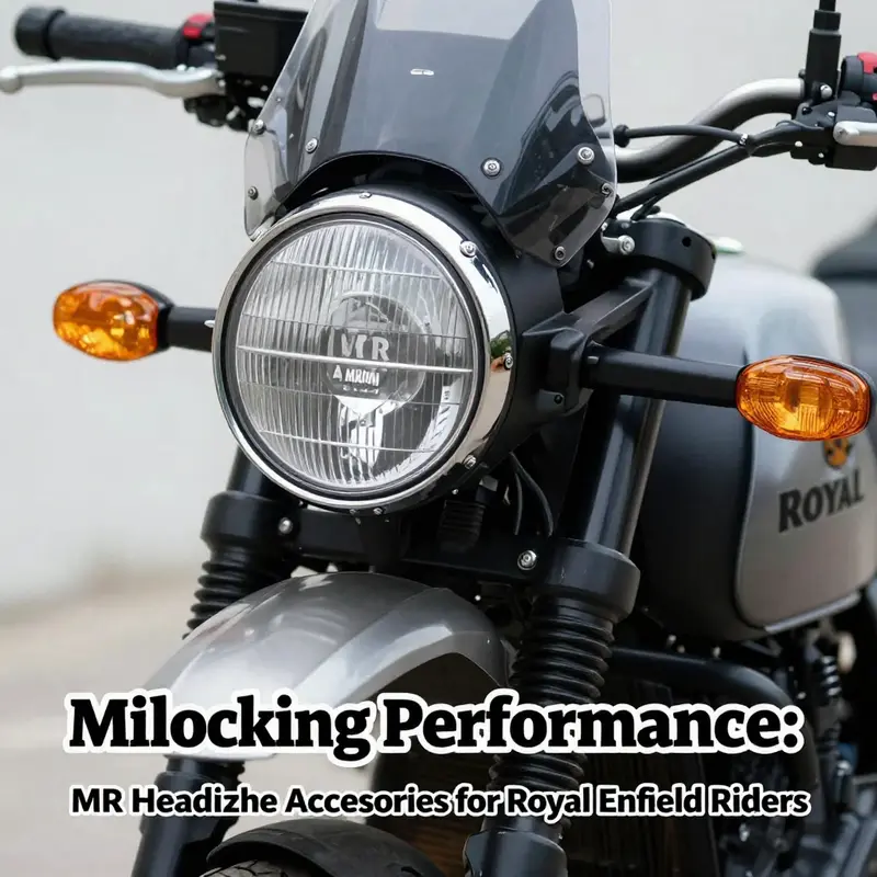 Close-up of MR Headlight Grill on Royal Enfield Himalayan 450.