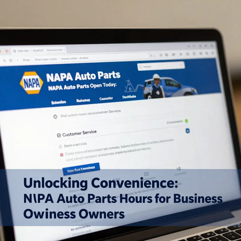 Exterior view of a NAPA Auto Parts store showing its standard operating hours.