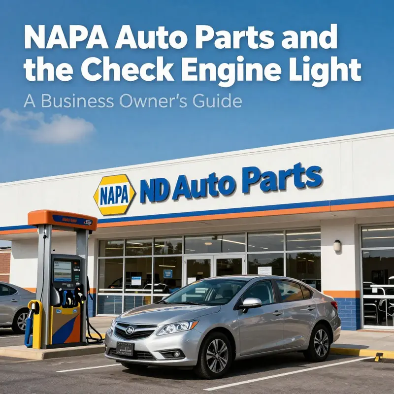 A NAPA Auto Parts store front, highlighting their services in automotive parts and diagnostics.