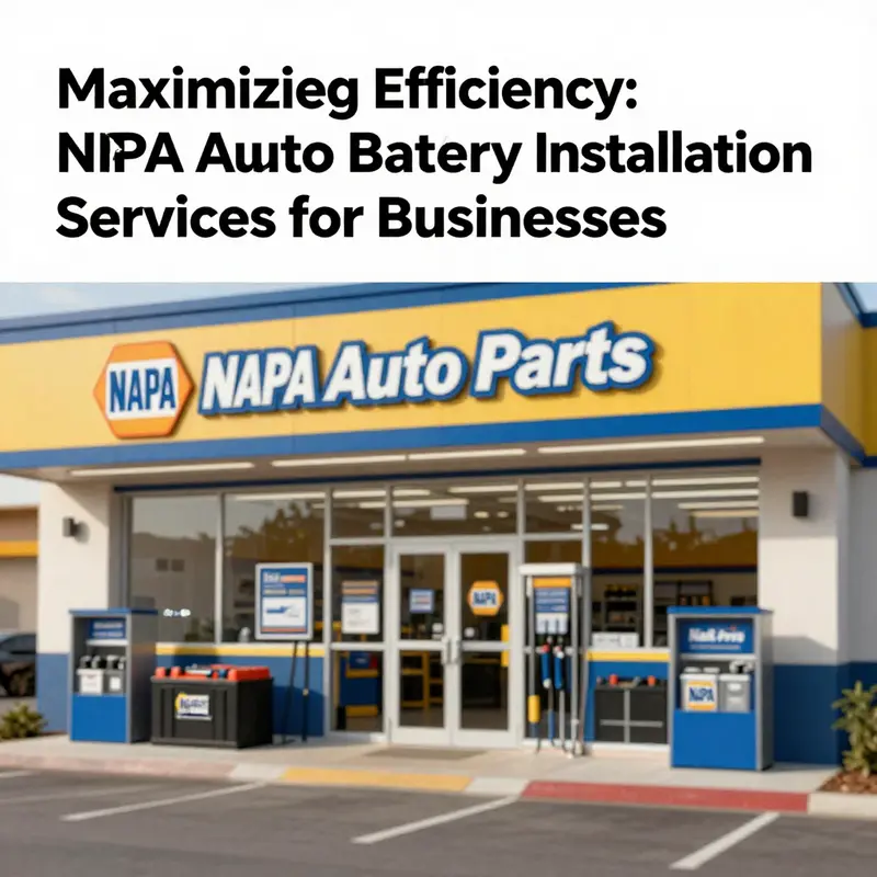 NAPA Auto Parts store exterior highlighting the battery installation services.